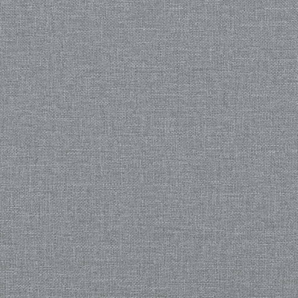 Dining Bench Light Grey 186x32x45 cm Steel and Fabric