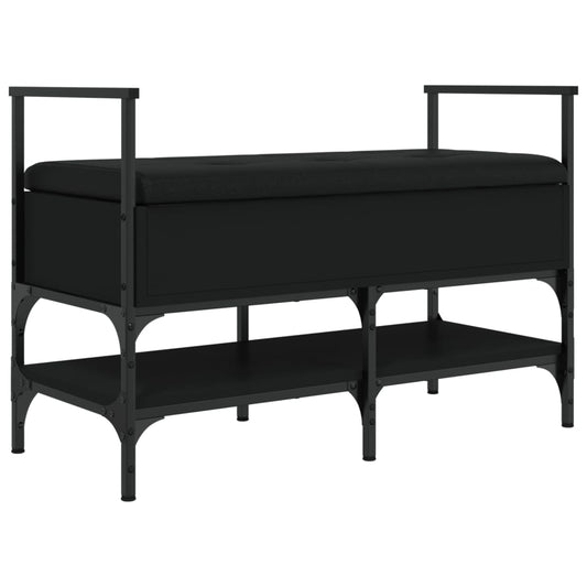 Shoe Bench Black 85.5x42x57.5 cm Engineered Wood
