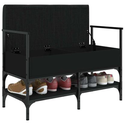 Shoe Bench Black 85.5x42x57.5 cm Engineered Wood