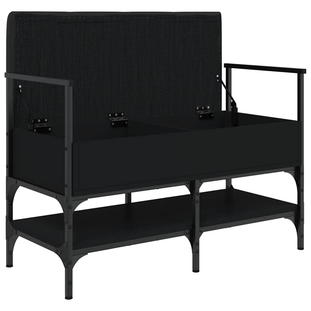 Shoe Bench Black 85.5x42x57.5 cm Engineered Wood