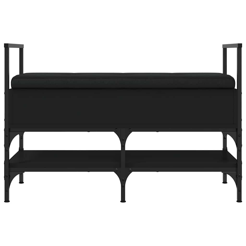 Shoe Bench Black 85.5x42x57.5 cm Engineered Wood