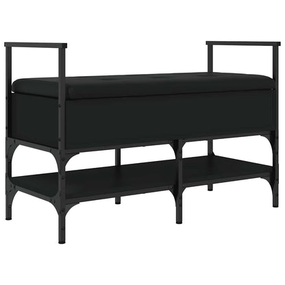 Shoe Bench Black 85.5x42x57.5 cm Engineered Wood