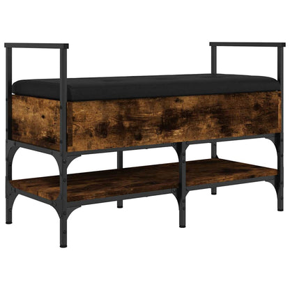 Shoe Bench Smoked Oak 85.5x42x57.5 cm Engineered Wood