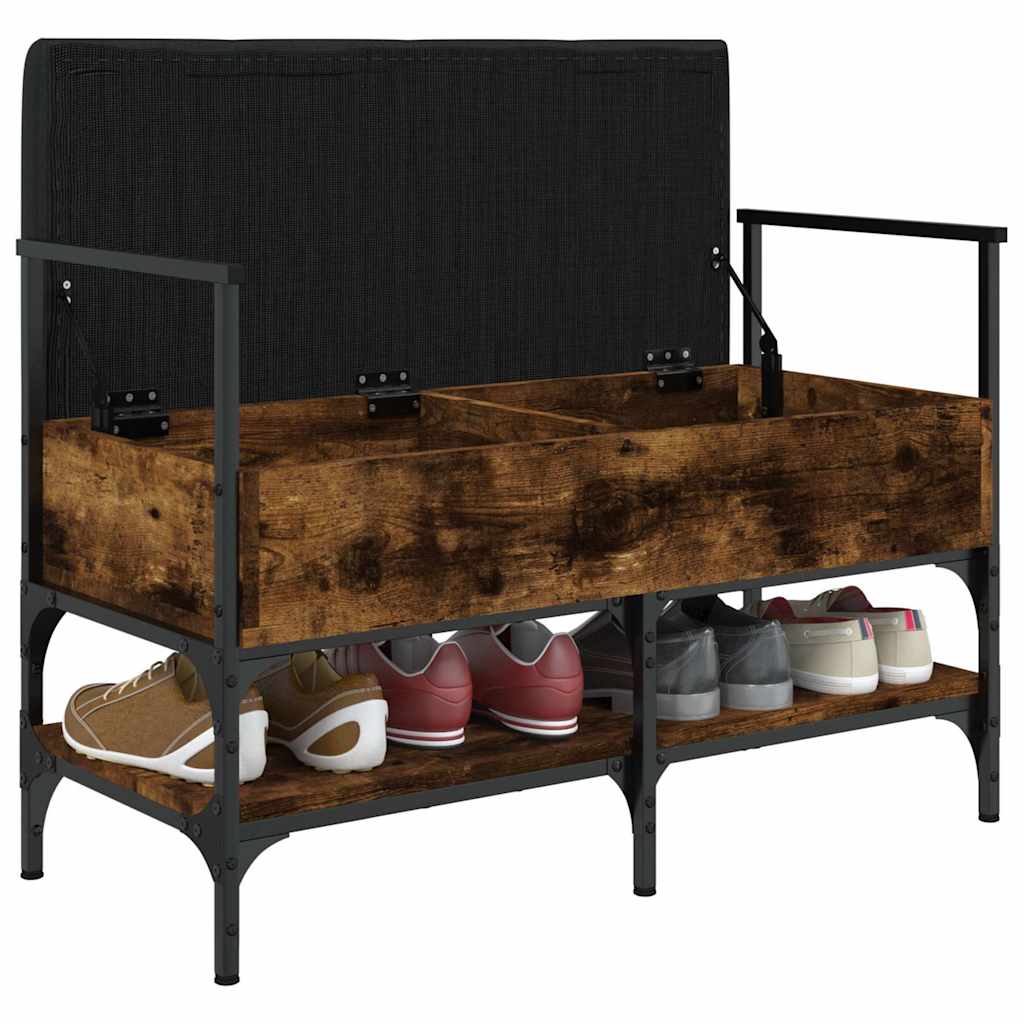 Shoe Bench Smoked Oak 85.5x42x57.5 cm Engineered Wood