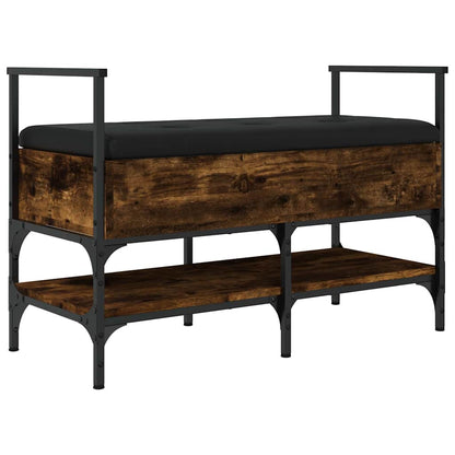 Shoe Bench Smoked Oak 85.5x42x57.5 cm Engineered Wood