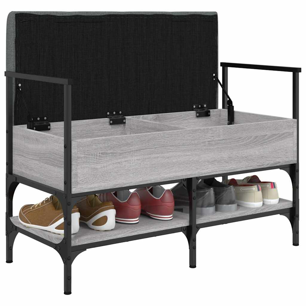 Shoe Bench Grey Sonoma 85.5x42x57.5 cm Engineered Wood