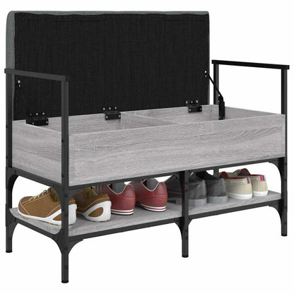 Shoe Bench Grey Sonoma 85.5x42x57.5 cm Engineered Wood
