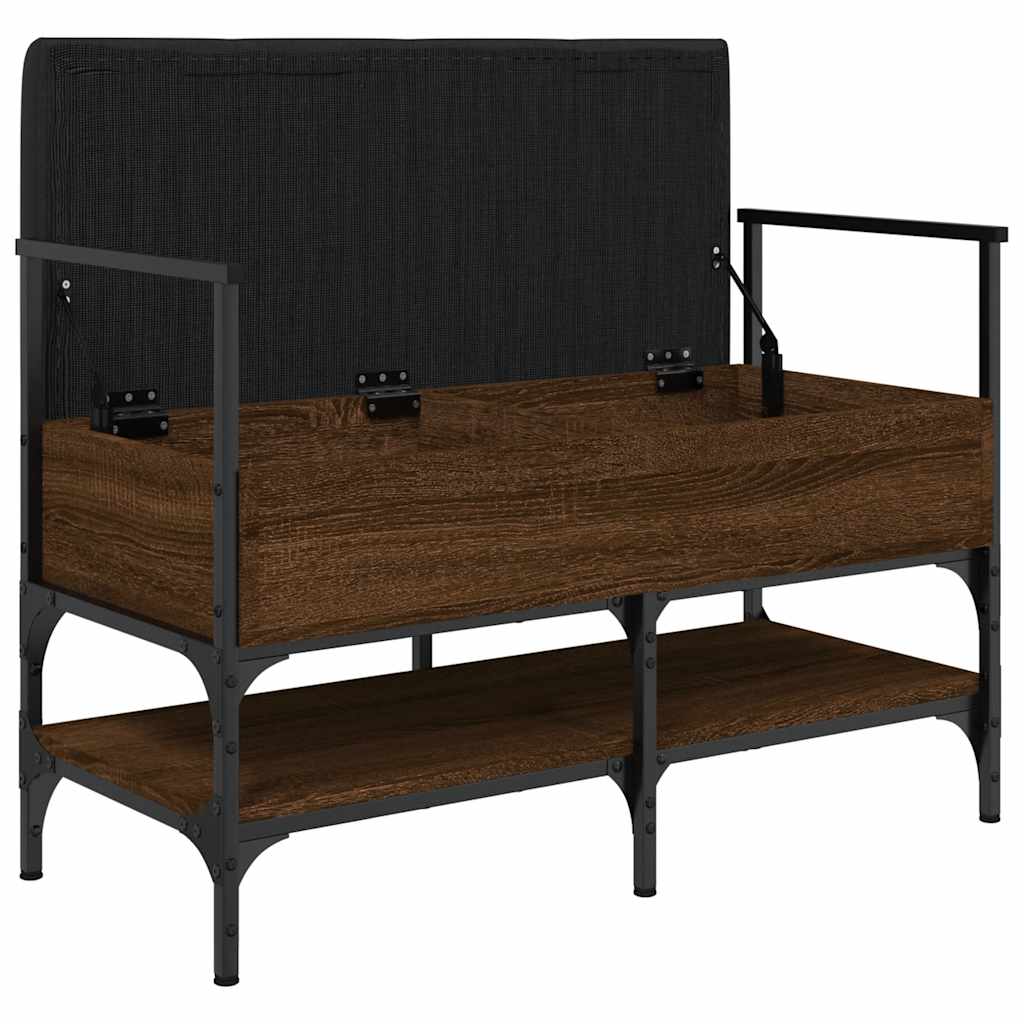 Shoe Bench Brown Oak 85.5x42x57.5 cm Engineered Wood