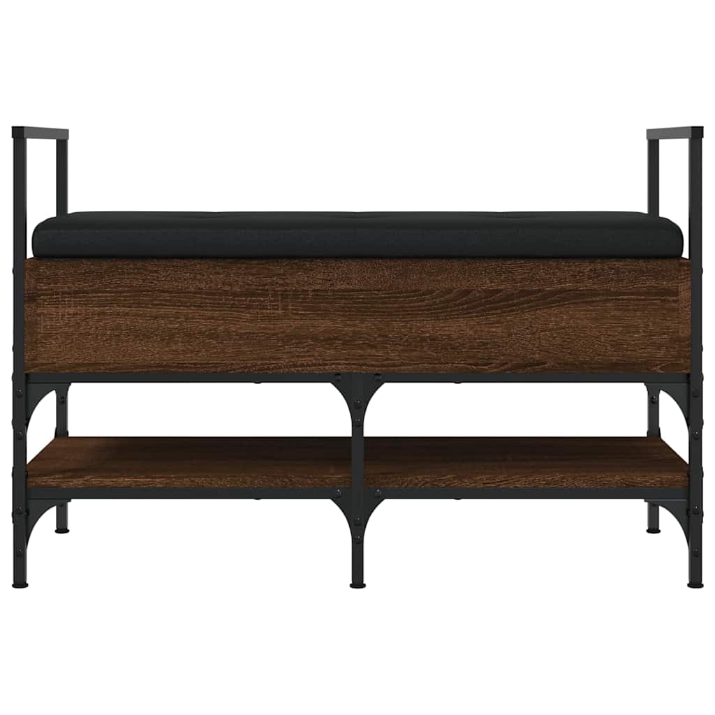 Shoe Bench Brown Oak 85.5x42x57.5 cm Engineered Wood