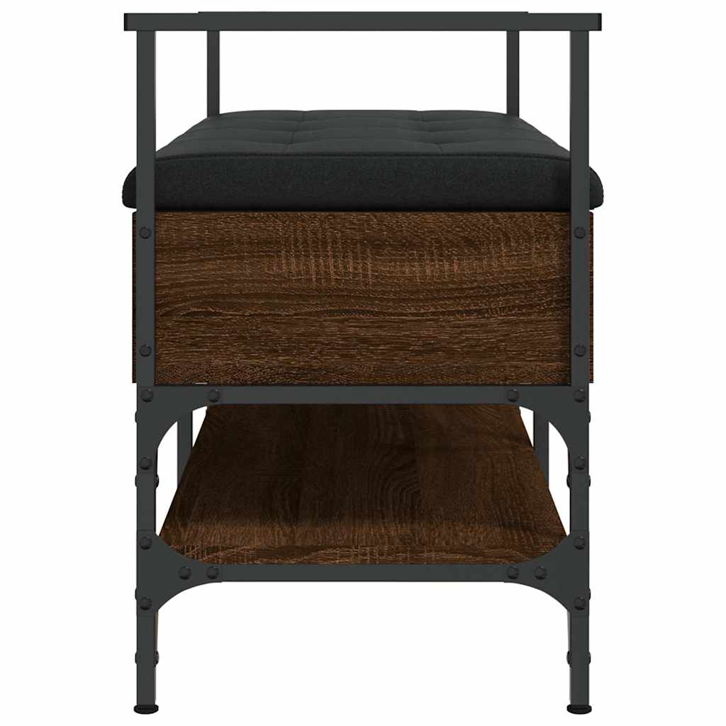 Shoe Bench Brown Oak 85.5x42x57.5 cm Engineered Wood