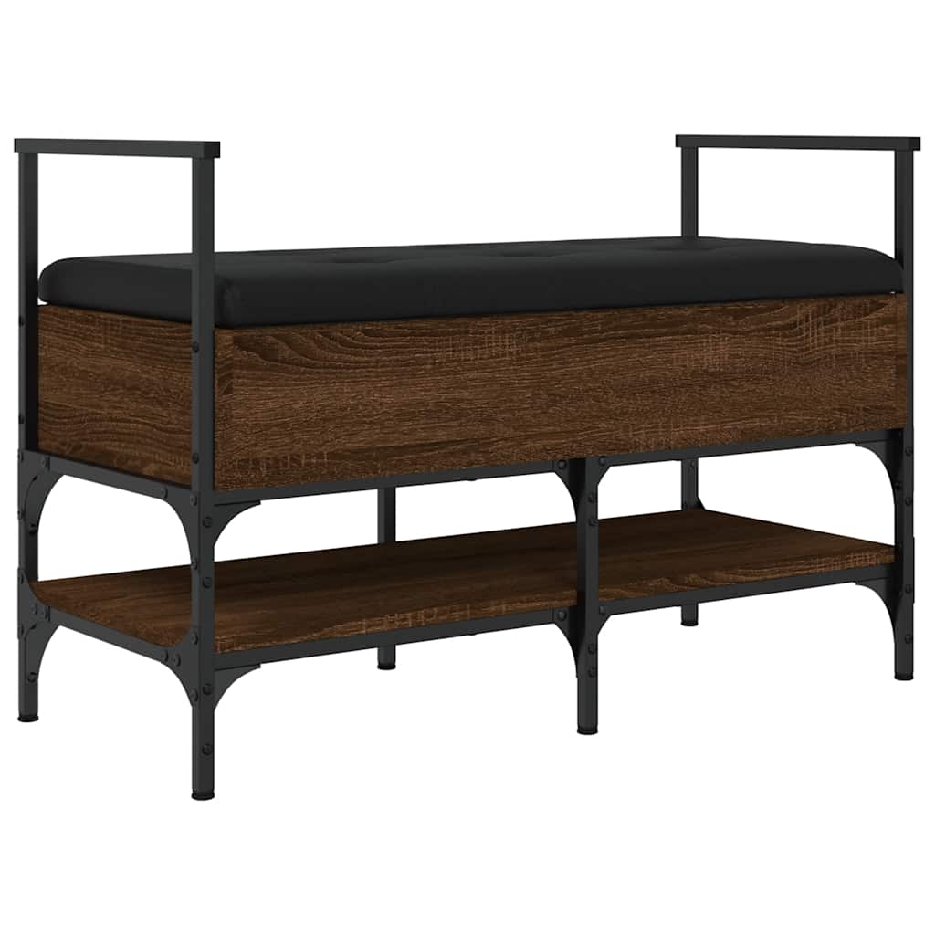 Shoe Bench Brown Oak 85.5x42x57.5 cm Engineered Wood