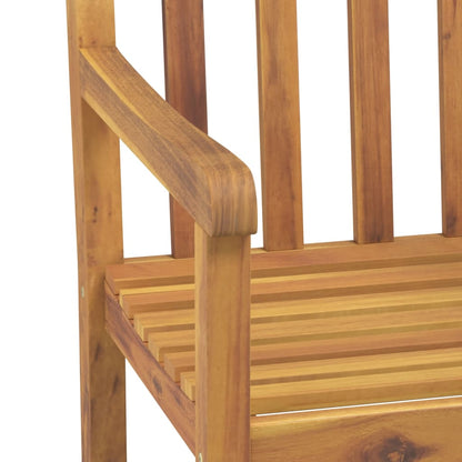 Garden Chair | Set of 4 | Brown | Solid Acacia wood | Medium | Durable