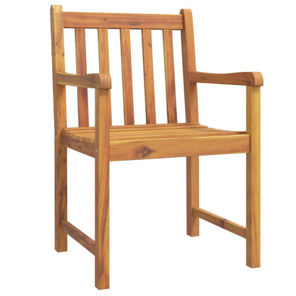 Garden Chair | Set of 8 | Natural Wood | Solid Acacia wood | Standard