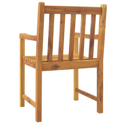 Garden Chair | Set of 8 | Natural Wood | Solid Acacia wood | Standard
