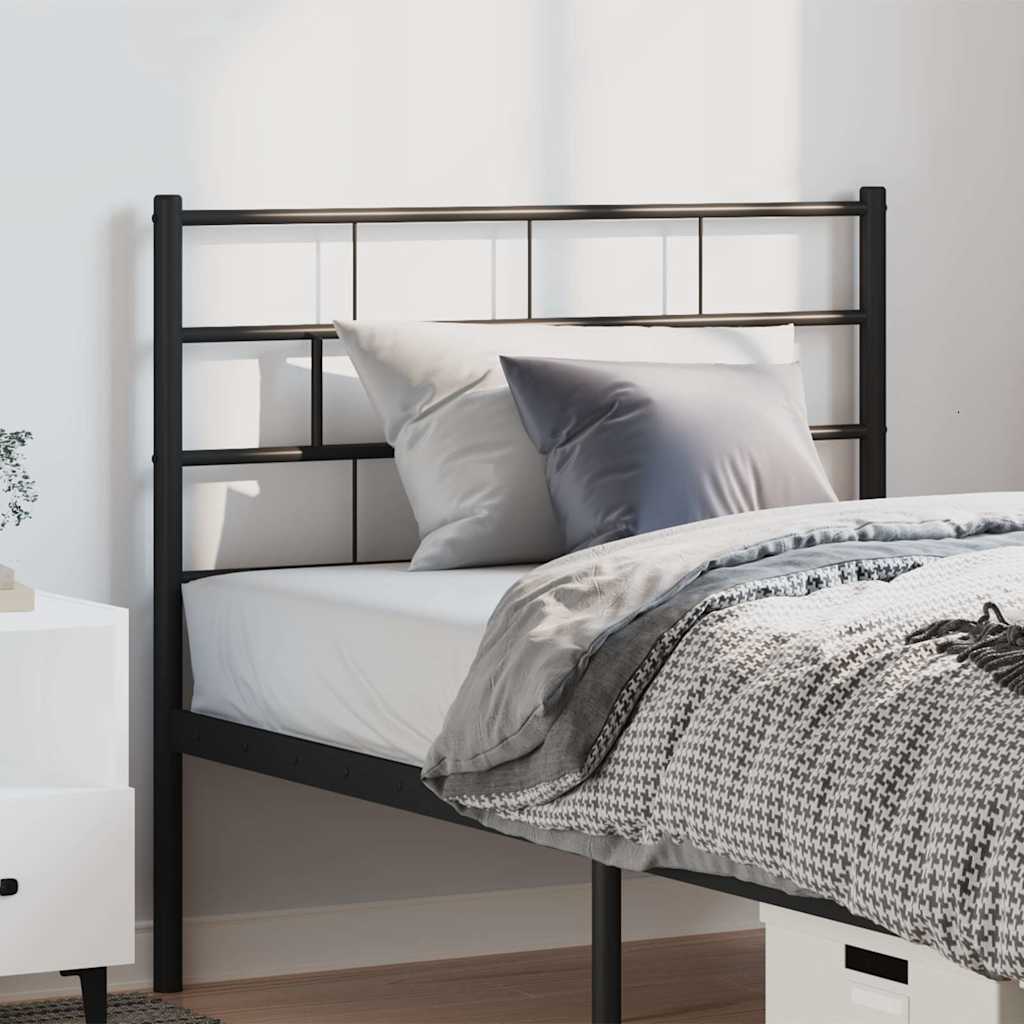 Metal Replace Headboard Black 100 cm