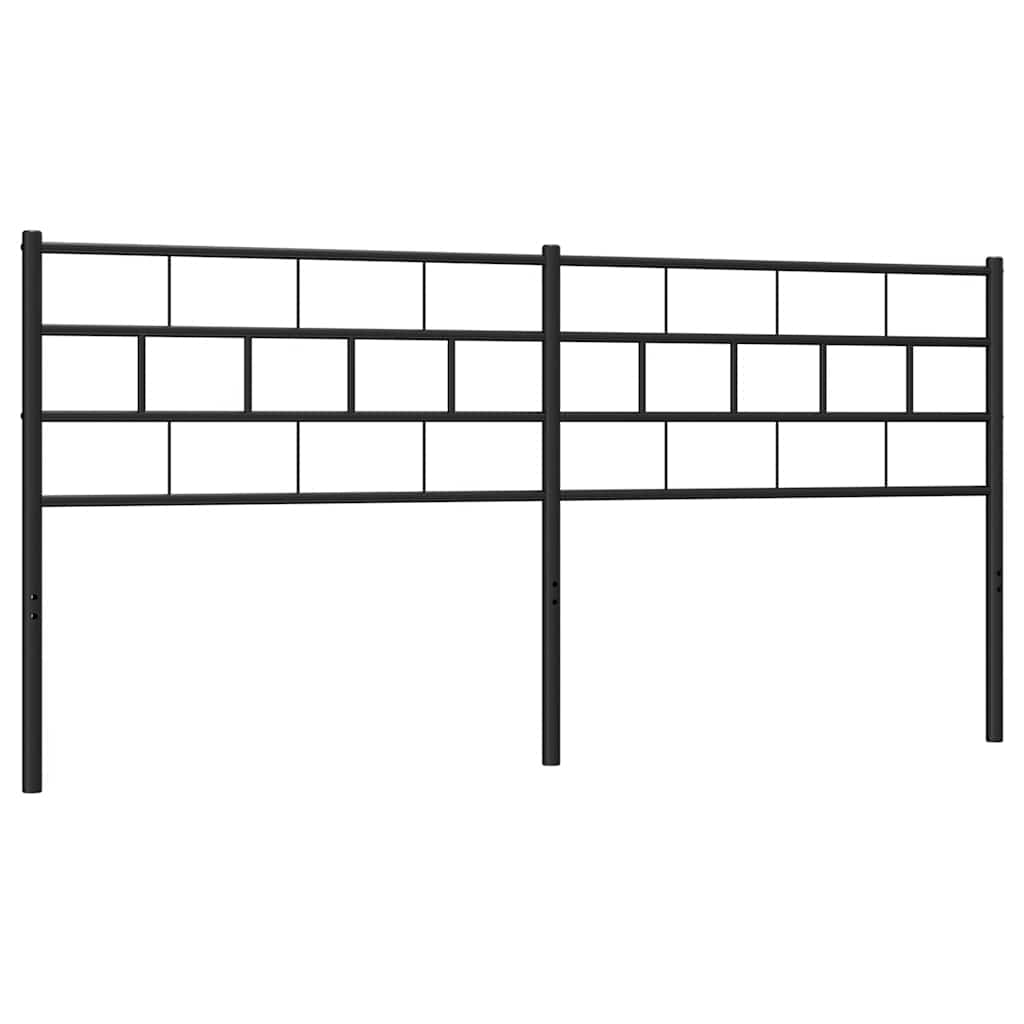 Metal Replace Headboard Black 160 cm