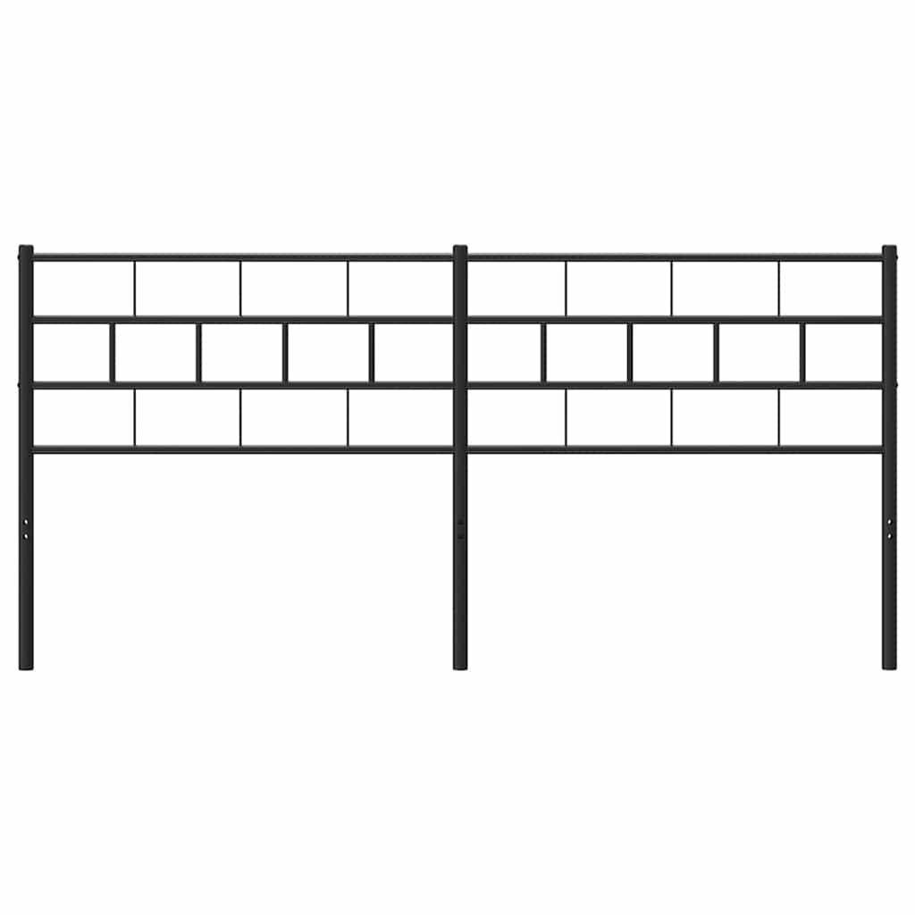 Metal Replace Headboard Black 160 cm