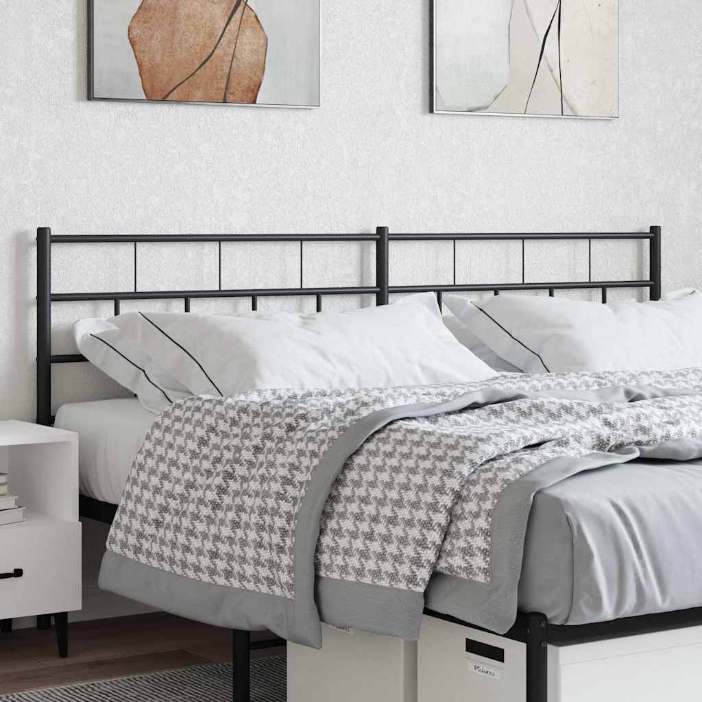 Metal Replace Headboard Black 160 cm