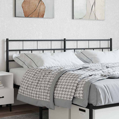Metal Replace Headboard Black 160 cm