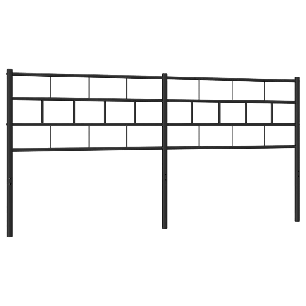 Metal Replace Headboard Black 200 cm