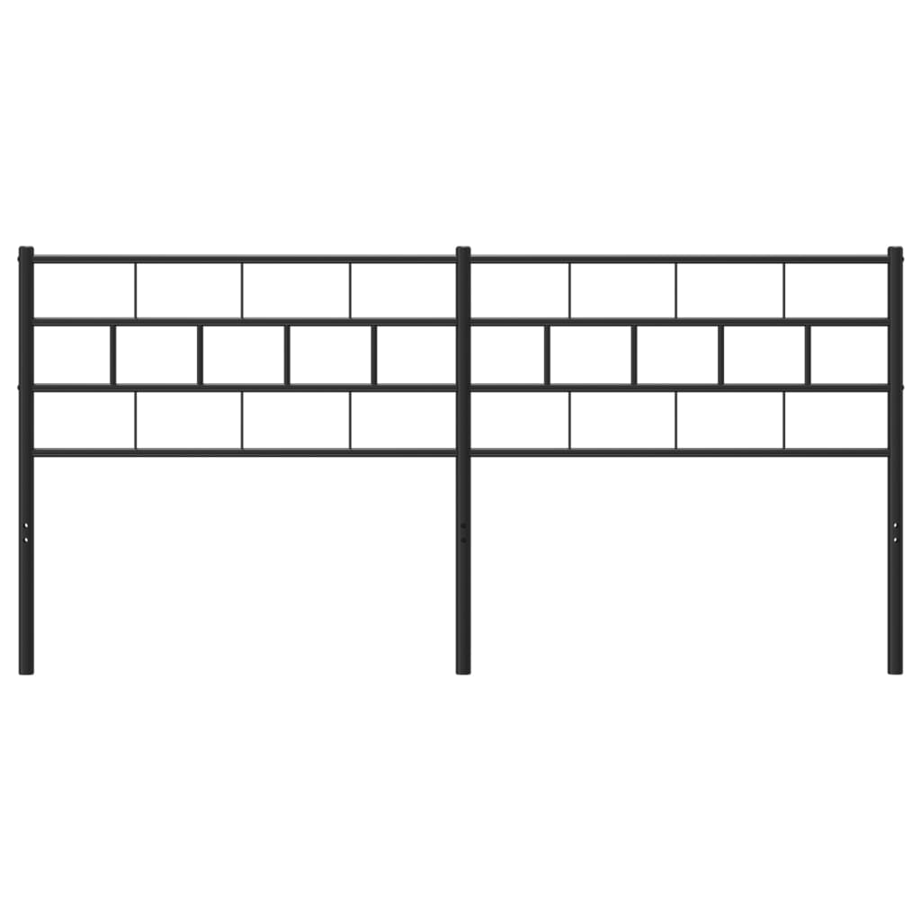 Metal Replace Headboard Black 200 cm