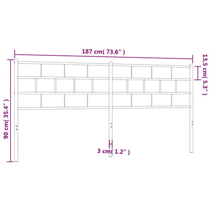 Metal Replace Headboard White 180 cm