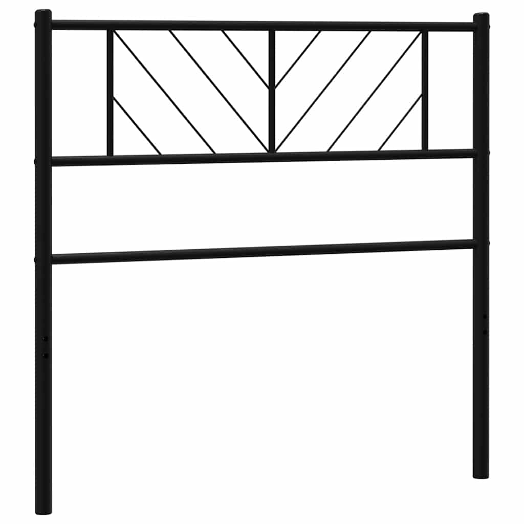 Metal Replace Headboard Black 100 cm