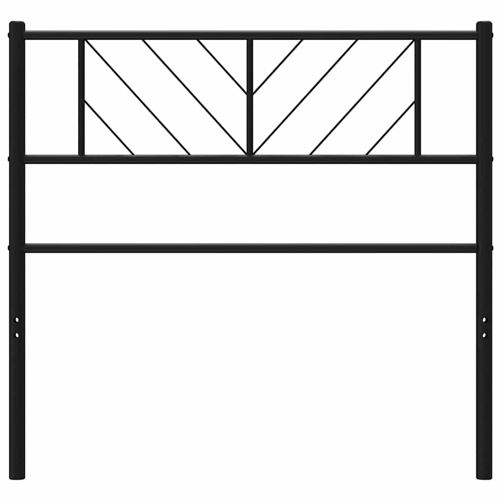 Metal Replace Headboard Black 100 cm