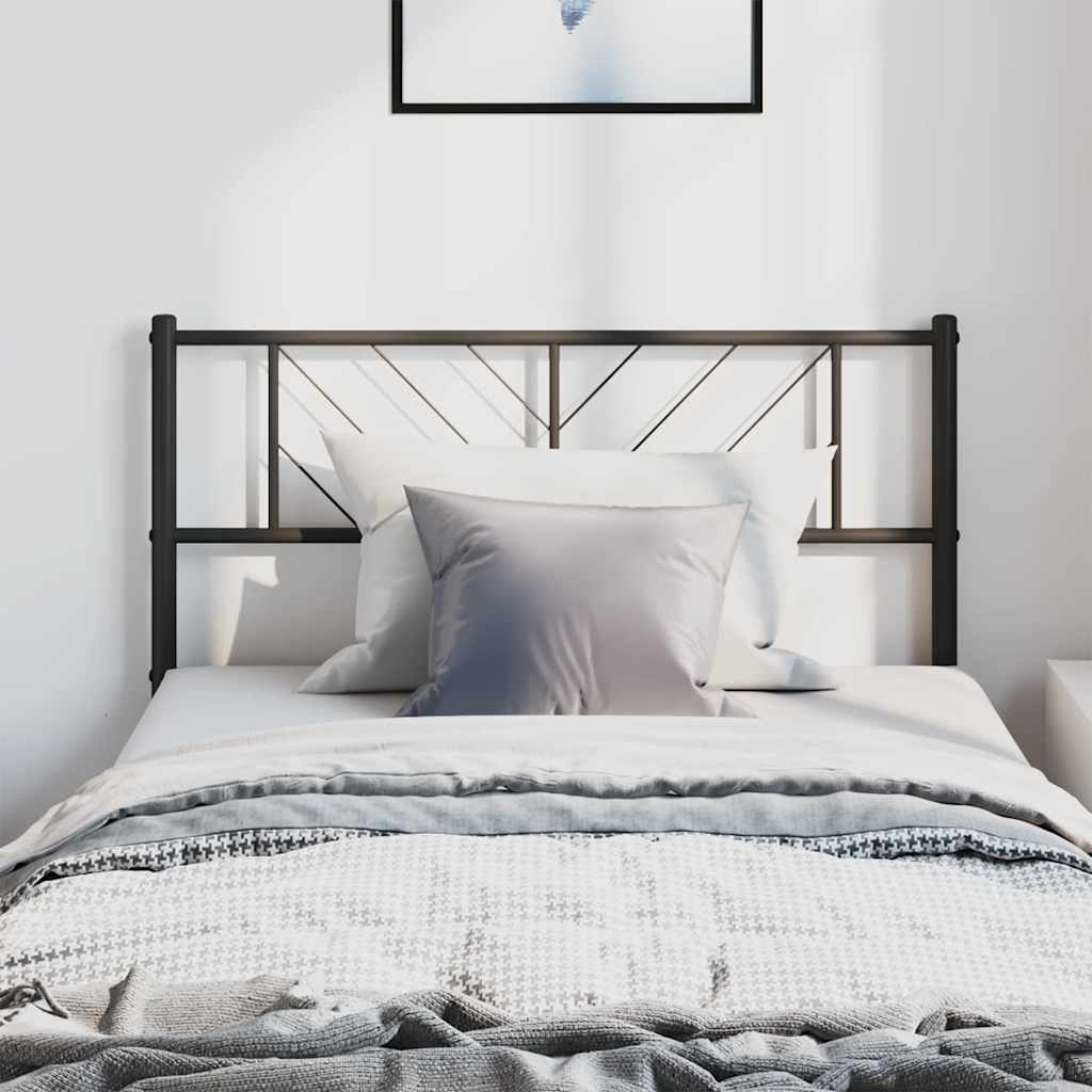 Metal Replace Headboard Black 100 cm