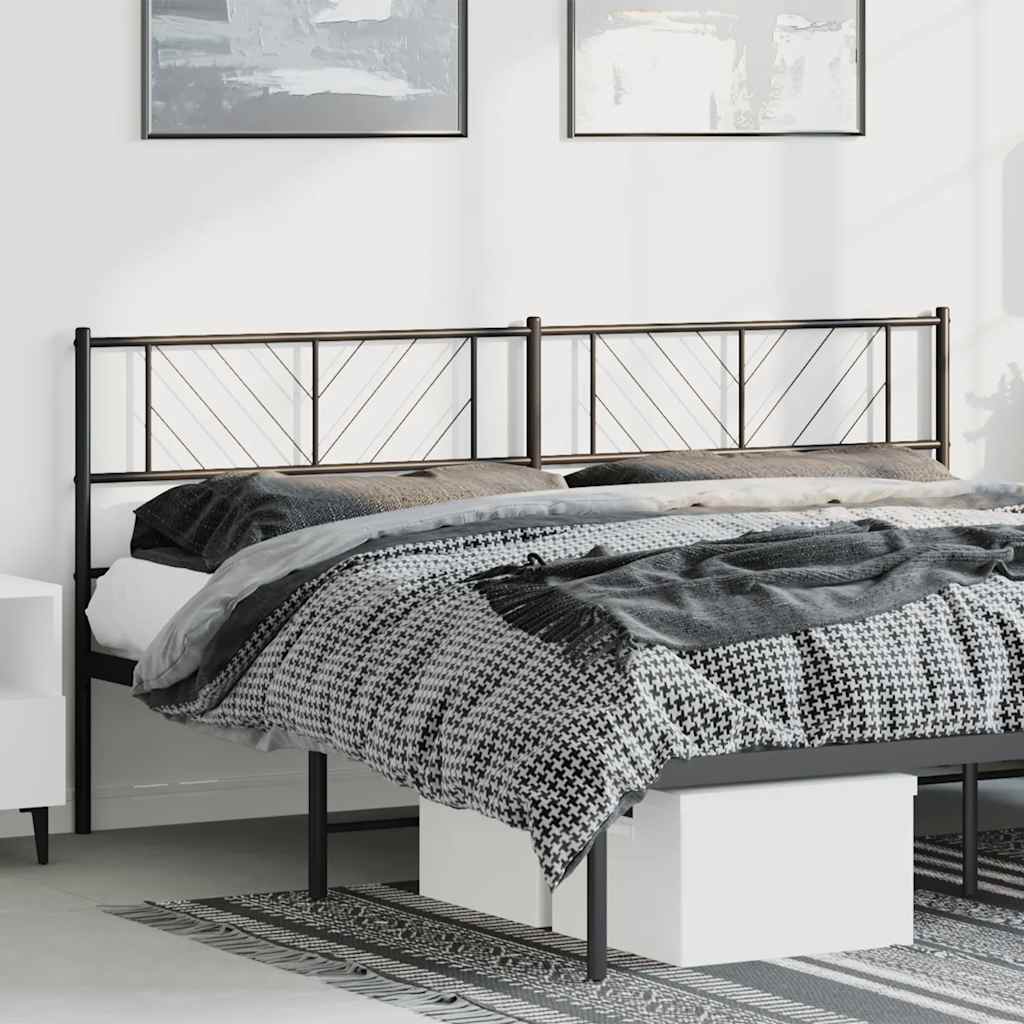 Metal Replace Headboard Black 193 cm