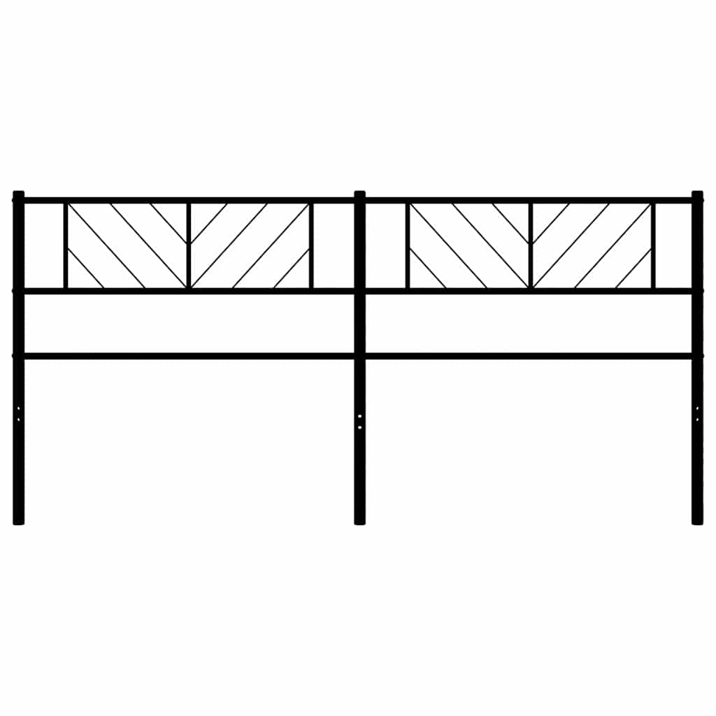 Metal Replace Headboard Black 193 cm