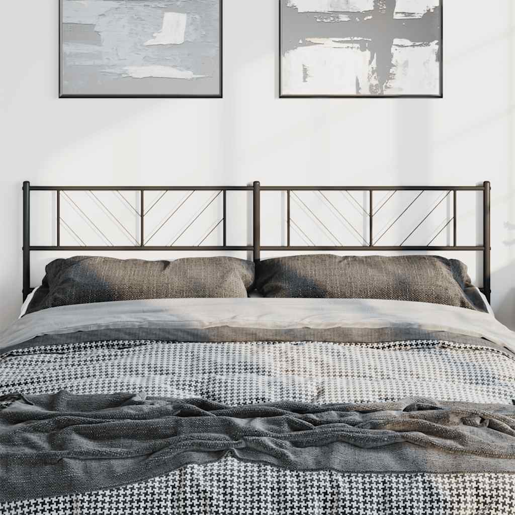 Metal Replace Headboard Black 193 cm