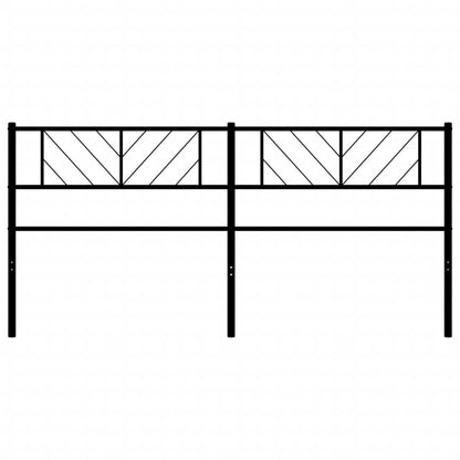 Metal Replace Headboard Black 200 cm