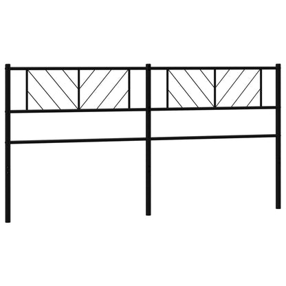 Metal Replace Headboard Black 200 cm
