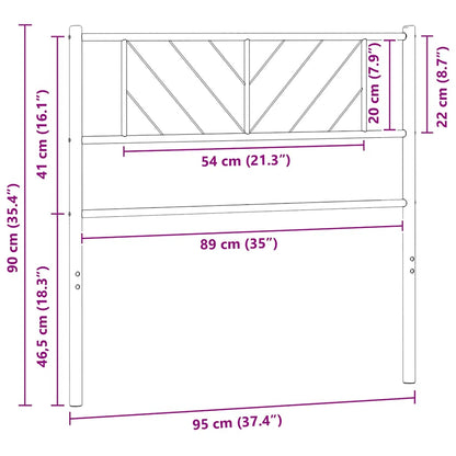 Metal Replace Headboard White 90 cm