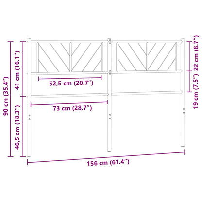 Metal Replace Headboard White 150 cm