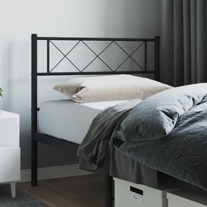 Metal Replace Headboard Black 90 cm