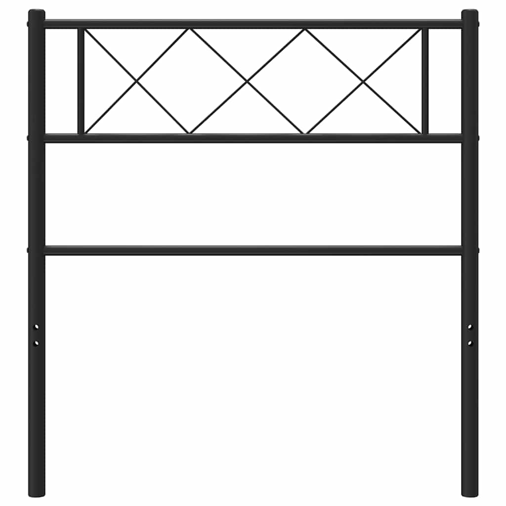 Metal Replace Headboard Black 100 cm