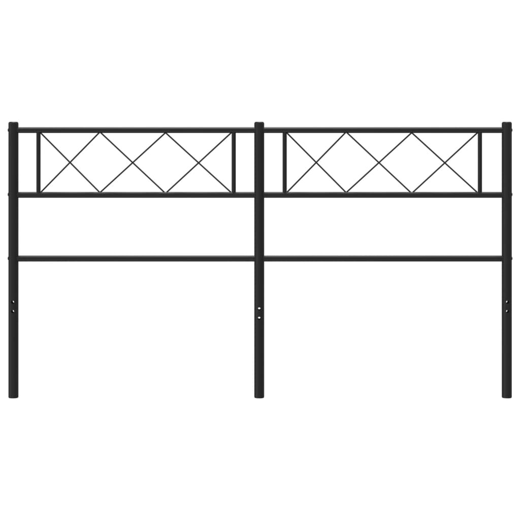 Metal Replace Headboard Black 120 cm