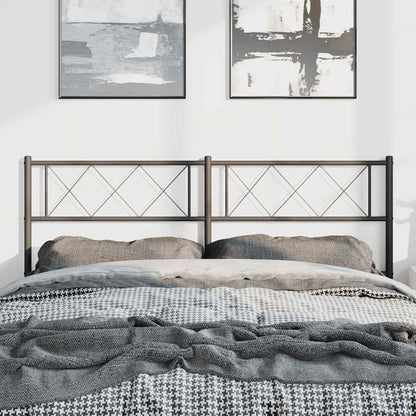 Metal Replace Headboard Black 135 cm