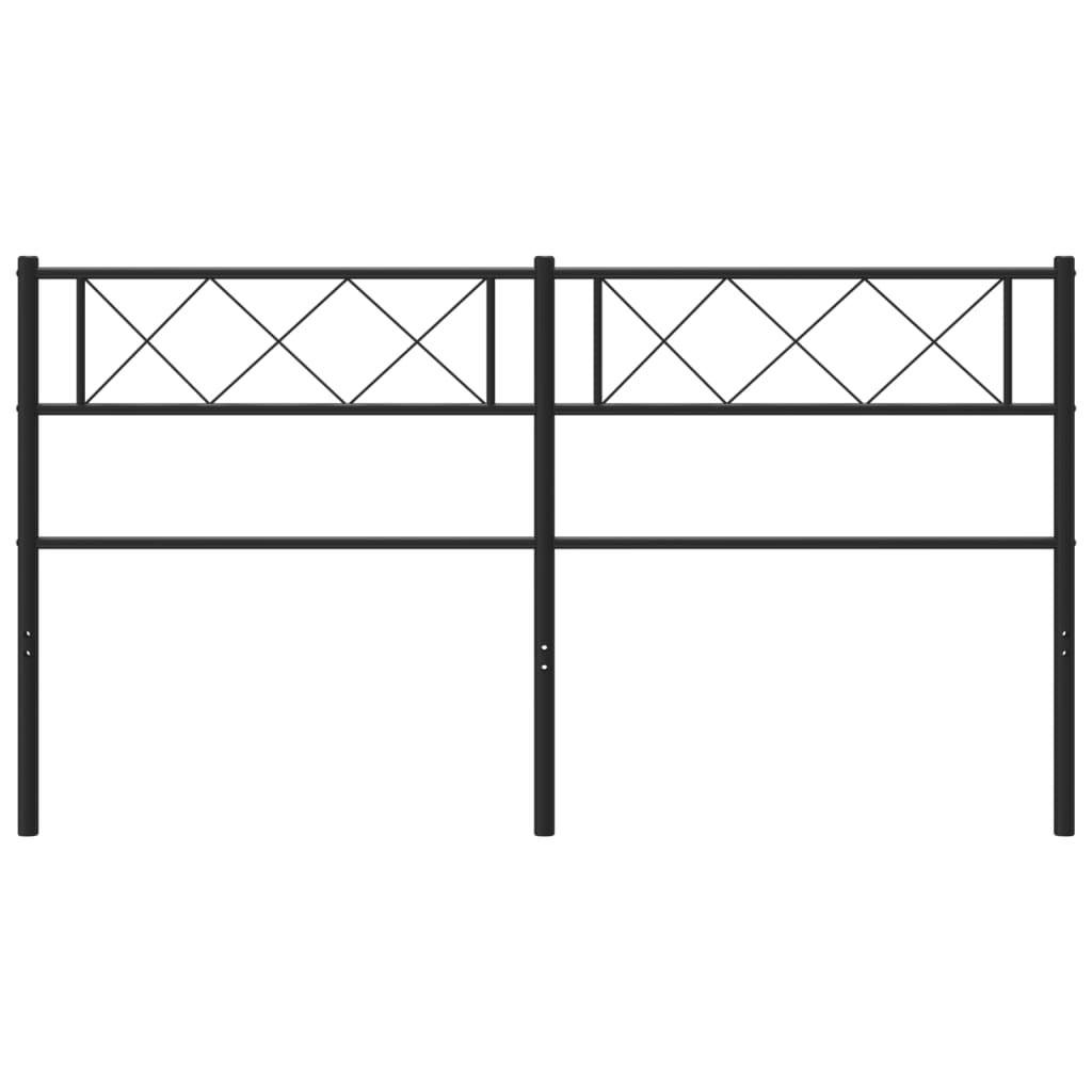 Metal Replace Headboard Black 150 cm