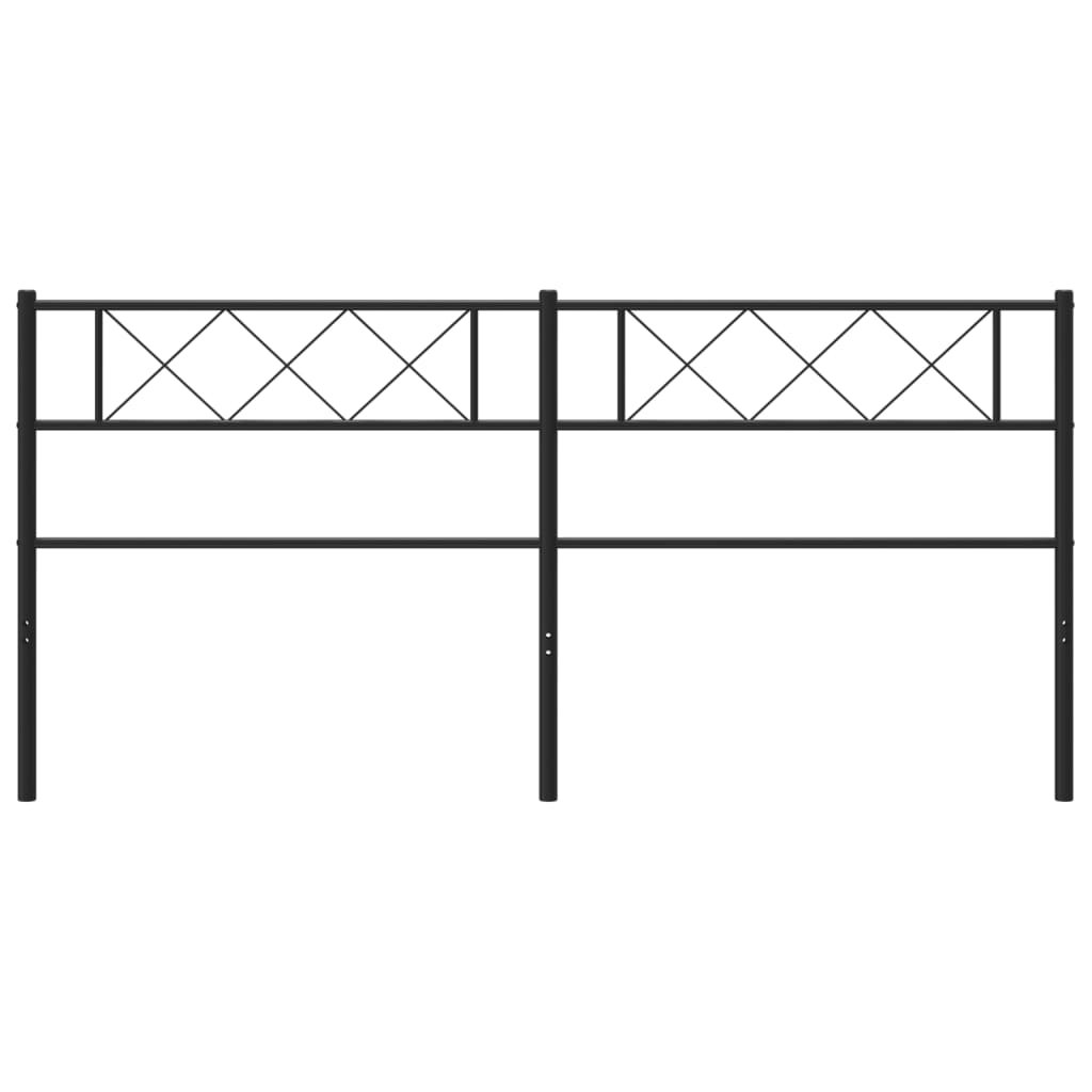 Metal Replace Headboard Black 160 cm