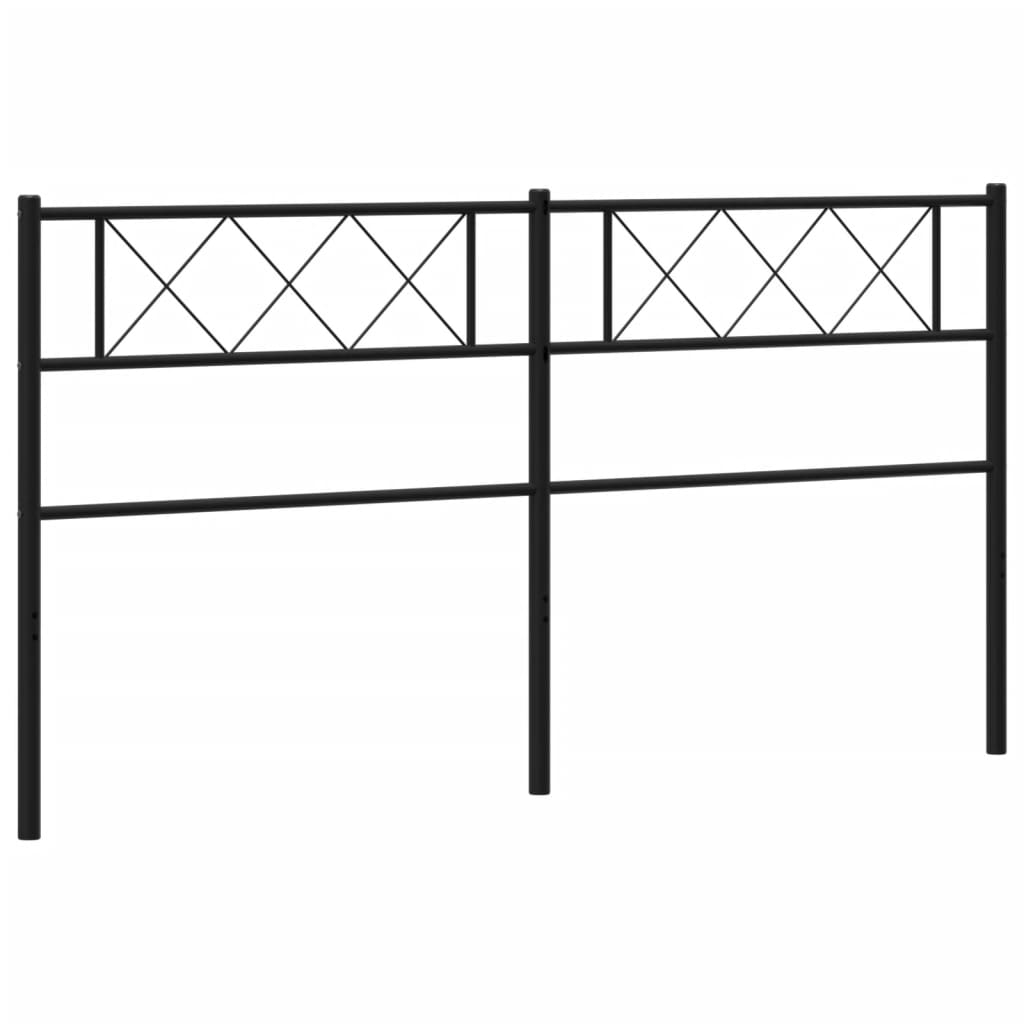 Metal Replace Headboard Black 160 cm