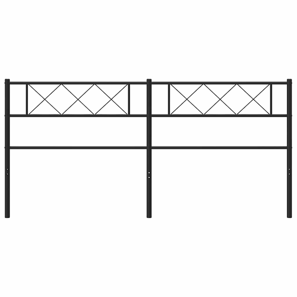 Metal Replace Headboard Black 180 cm