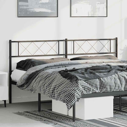 Metal Replace Headboard Black 180 cm