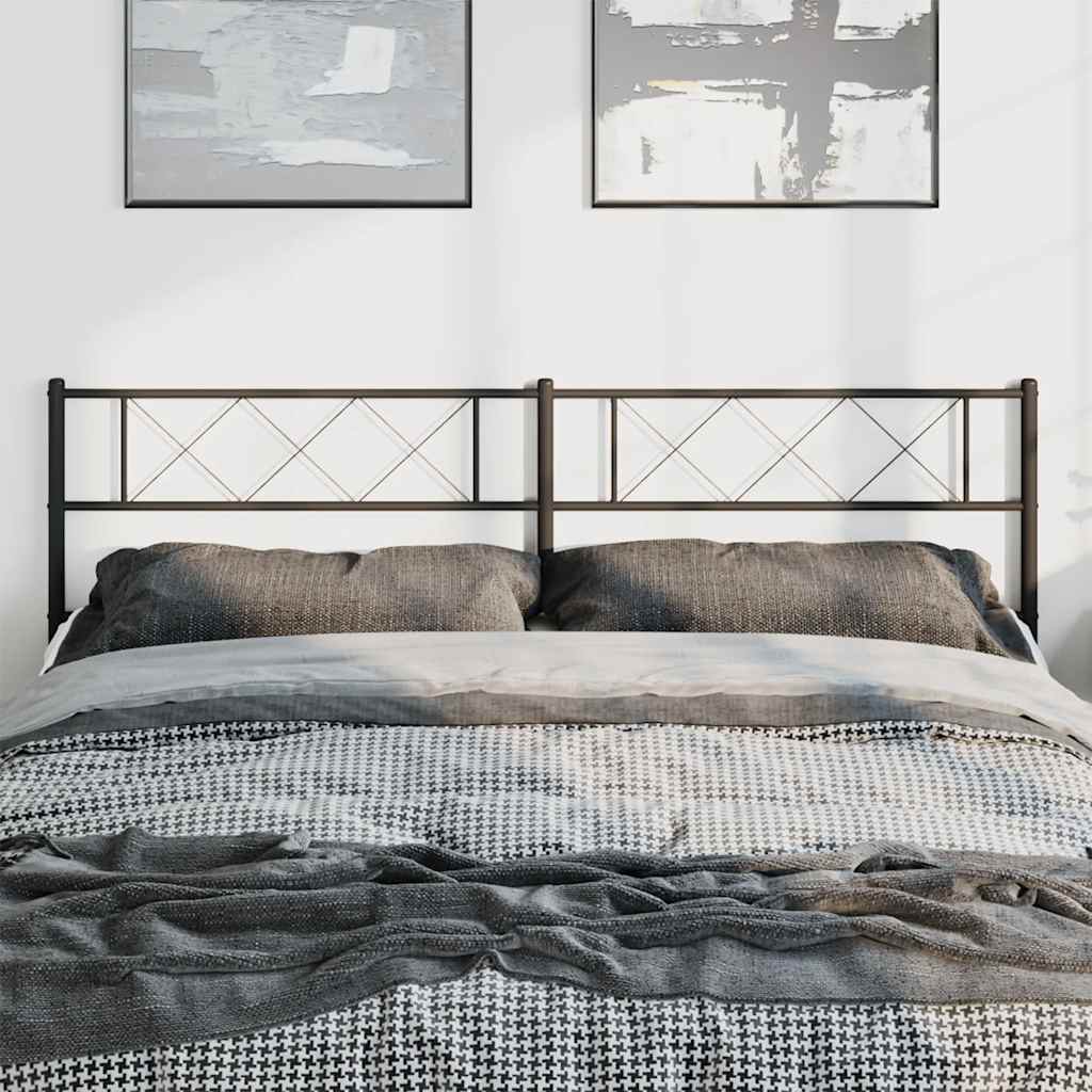 Metal Replace Headboard Black 193 cm