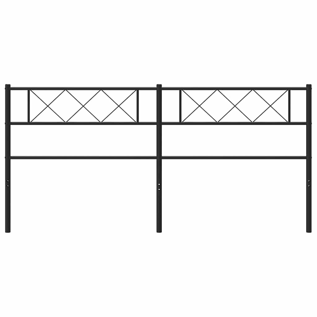 Metal Replace Headboard Black 193 cm