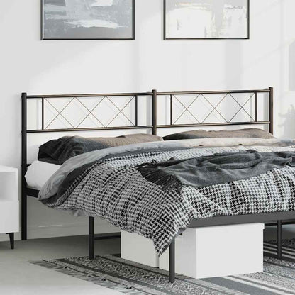 Metal Replace Headboard Black 193 cm