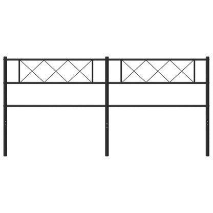 Metal Replace Headboard Black 200 cm