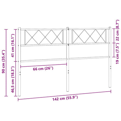 Metal Replace Headboard White 135 cm